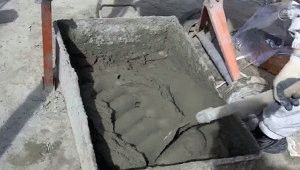 Замешивание бетонной смеси